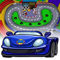 מכונית ספורט כחולה